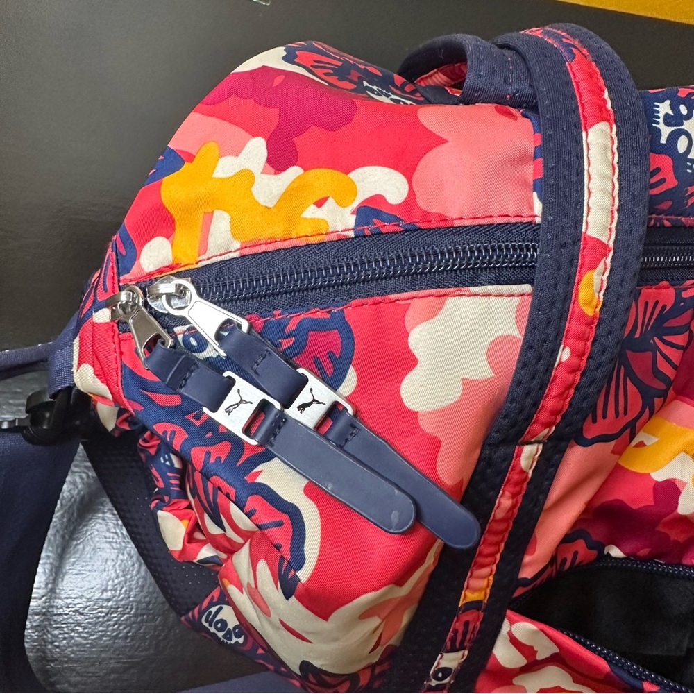 Puma Special Design Rare Floral Skeleton Camouflage Tote Bag in Pink and Blue - Picture 12 of 15